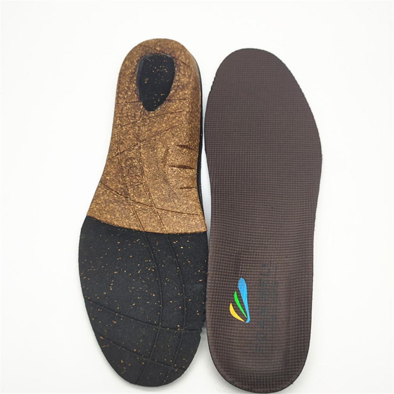 機能カスタム熱成形可能な滑り止めショックは、足ケアコルク装丁靴インソールを吸収する